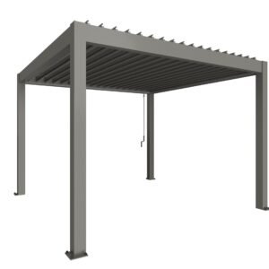 Biohort, Pergola size 3.5 x 3.5 metallic quartz grey