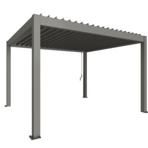 Biohort, Pergola size 4 x 3.5 metallic quartz grey