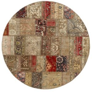 Vintage Patchwork orientalisk matta ø 200 cm