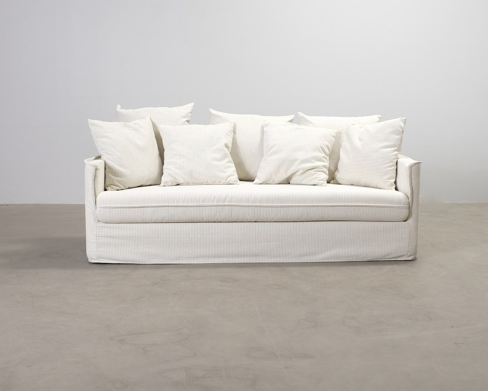 Take Two by Mjuk Greta 3-sitssoffa med utbytbar klädsel vit & persika