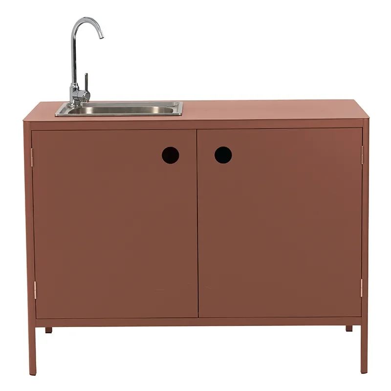 Brafab, Kelia utekök   med vask och kran  Zin Red