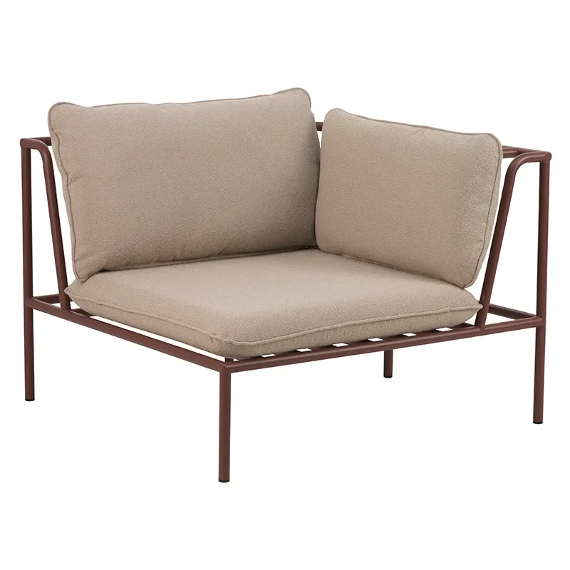 Brafab, Collier hörndel  Zin red / Teddy beige