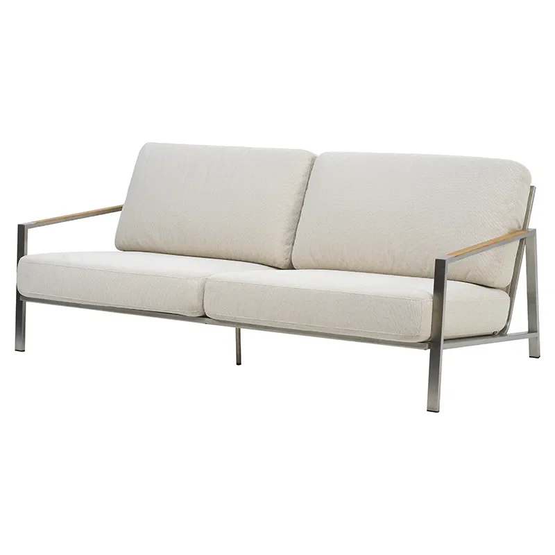 Brafab, Naos 2,5-sits soffa  Stainless steel / Dot beige