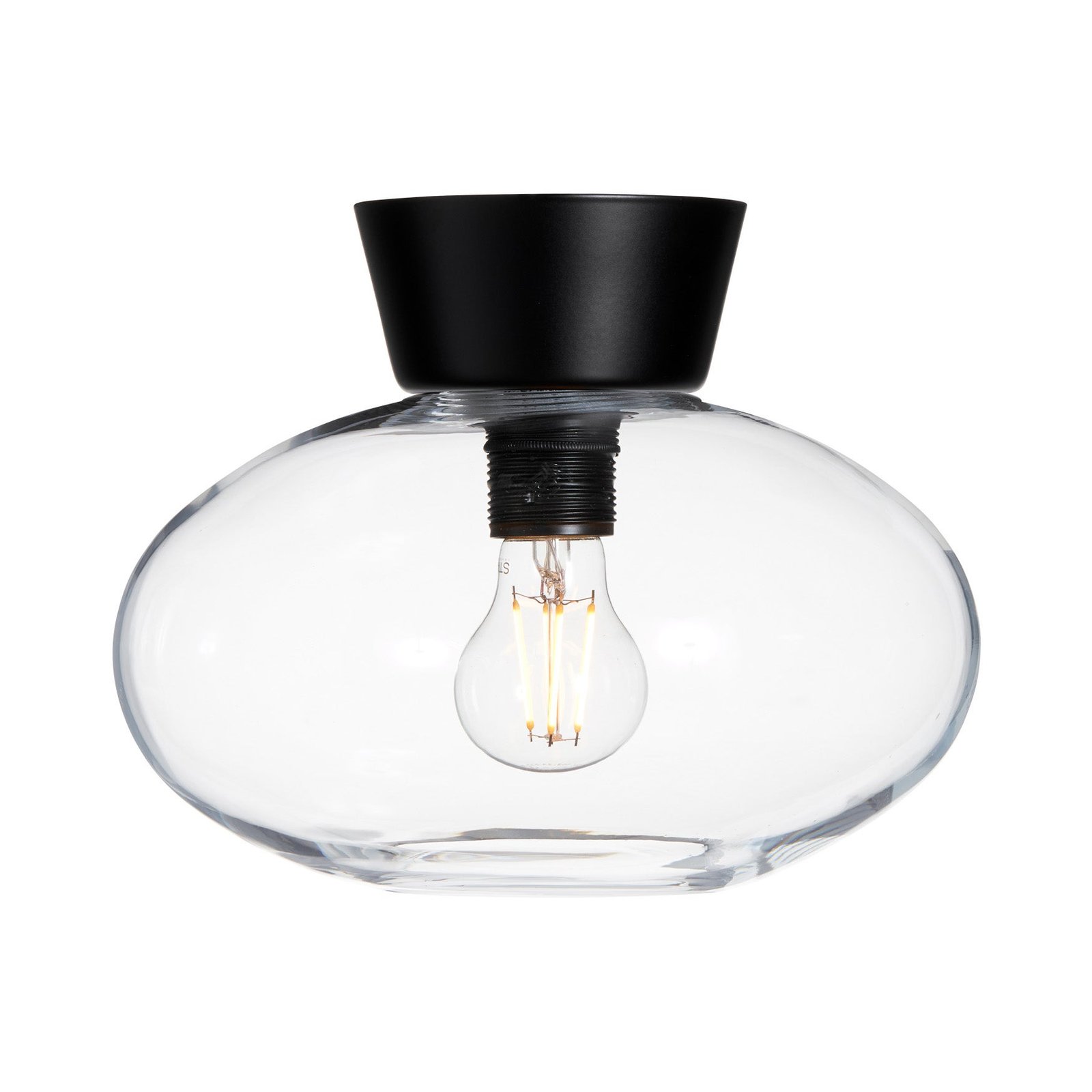 Belid, Bullo Plafond D270 Mattsvart/Klarglas