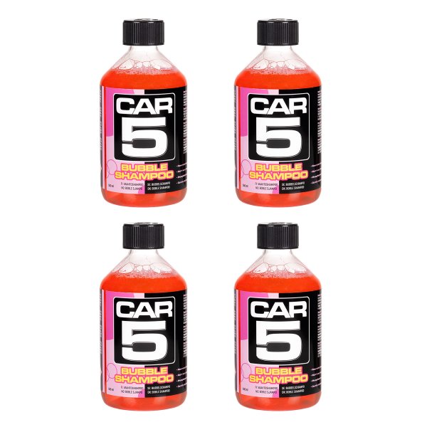 Bilschampo CAR5 Bubble Shampoo, 4 x 500 ml