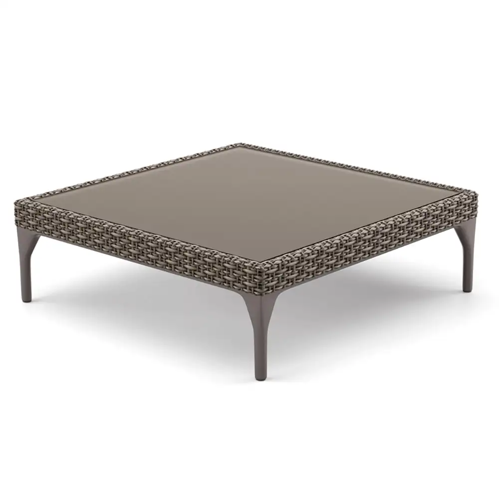 Dedon, MU soffbord 90x90 glas vulcano