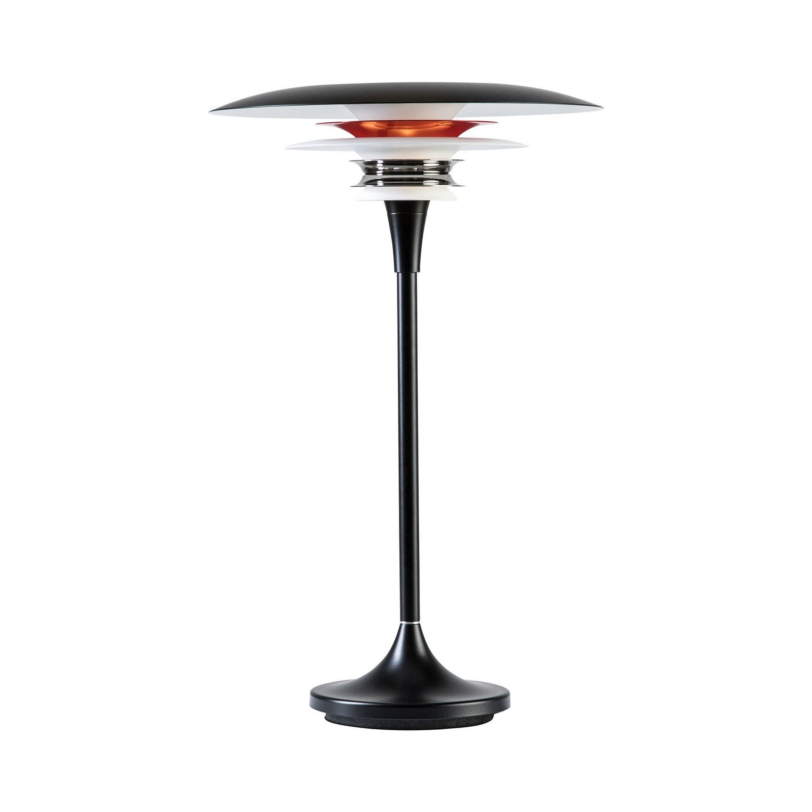 Belid, Diablo Bordslampa D300 Mattsvart/Blankröd G9 inkl ljuskälla