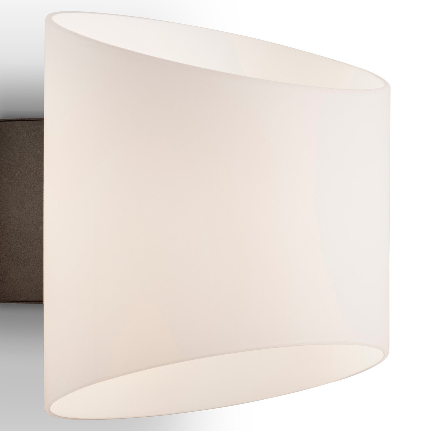 Herstal, Evoke vägglampa L satin brass/opal glas