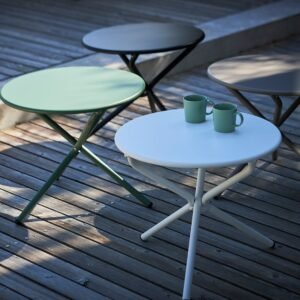 Fiam, Tris sidobord 55 cm sage green galvaniserat stål