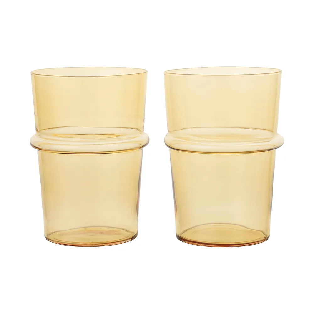 Ferm Living, Boya Dricksglas 2-pack - Yellow