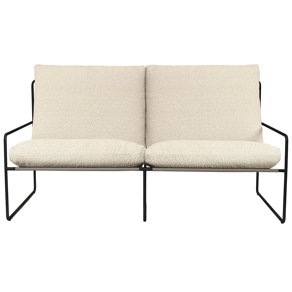 Ferm Living, Desert 2-sits soffa Black/Off-white