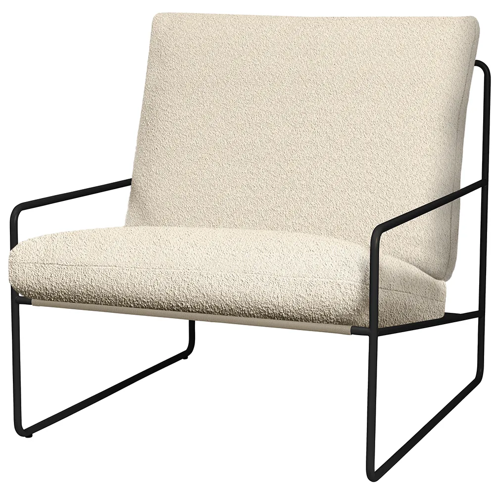 Ferm Living, Desert Fåtölj Black/Off-white