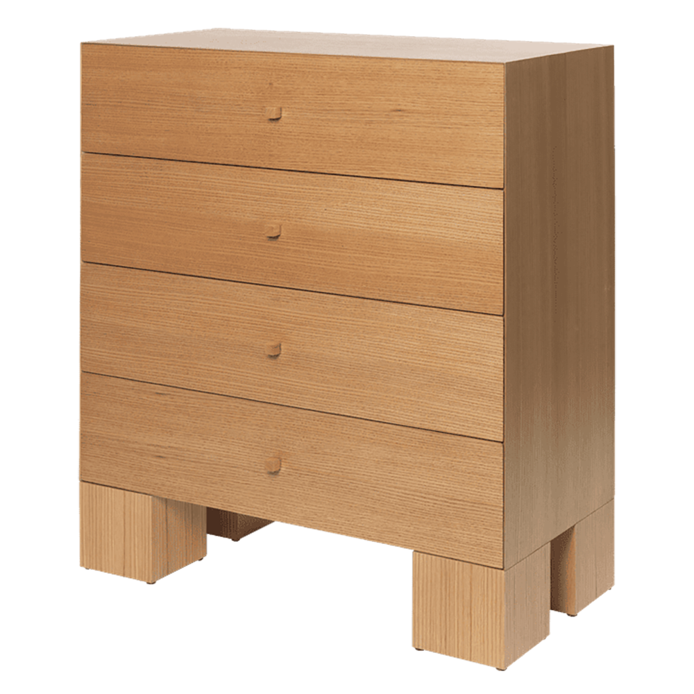 Ferm Living, Kuben byrå 1x4 - Natural Oak Veneer