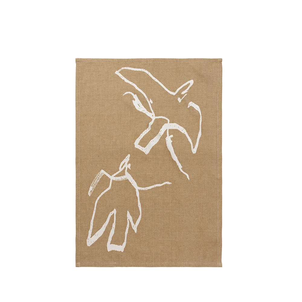 Ferm Living, Vuelo Tea Towel - Sugar Kelp/Off-white