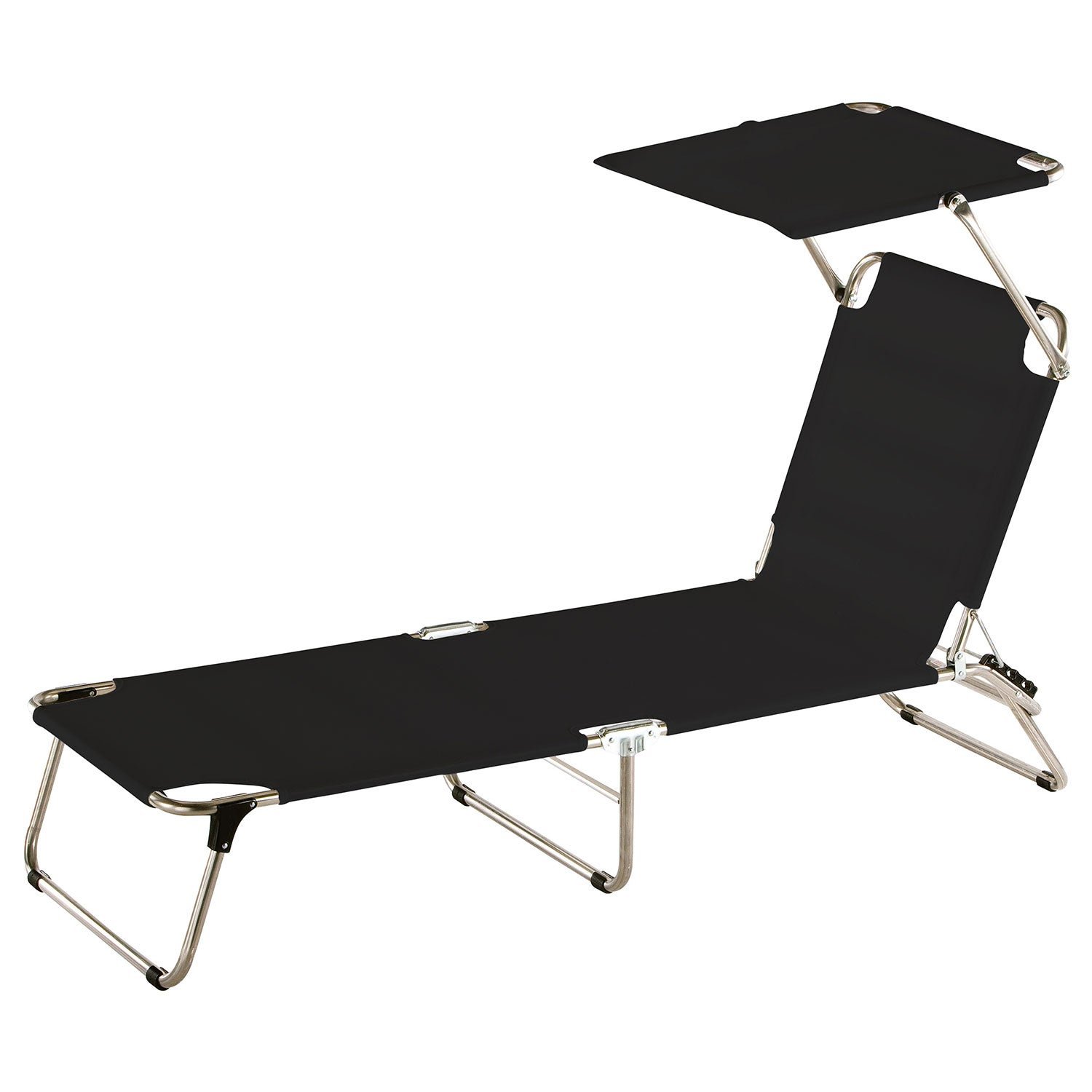 Fiam, Amigo solsäng top black aluminium/textilene