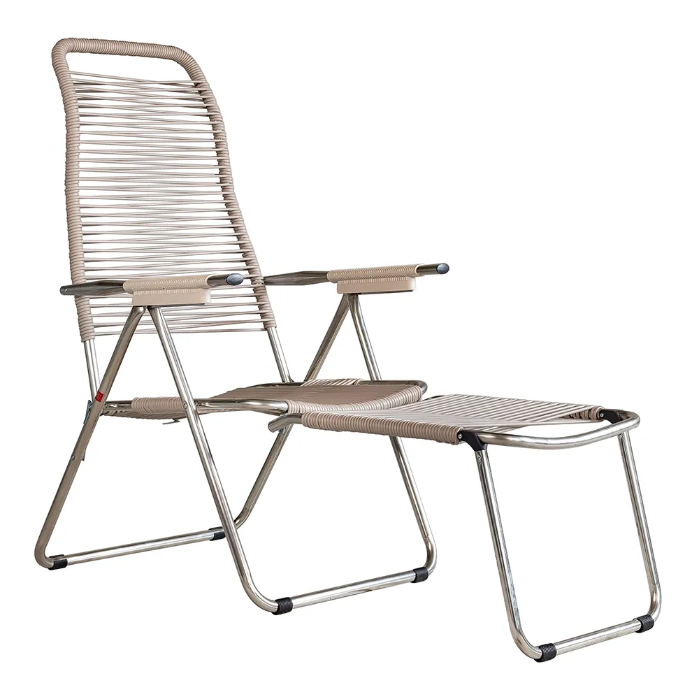 Fiam, Spaghetti footrest taupe matt aluminium