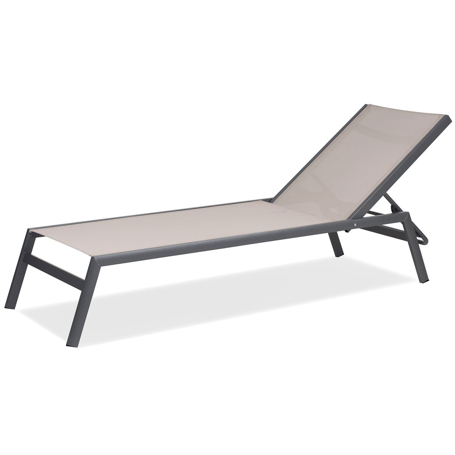 Fiam, Ocean solsäng anthracite/taupe aluminium