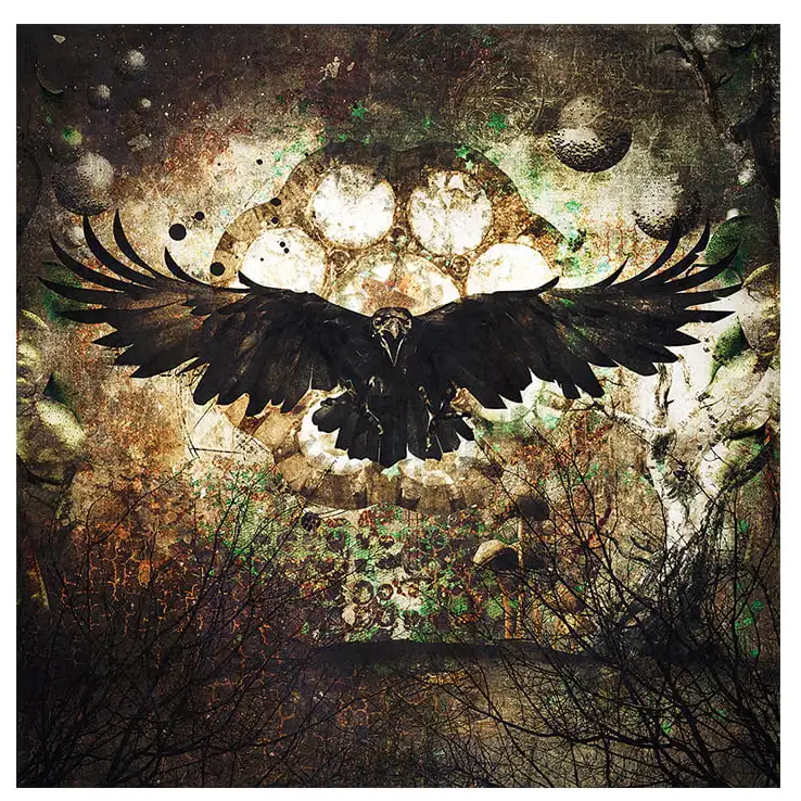 Artwood, Väggdekor Raven 150x150 cm