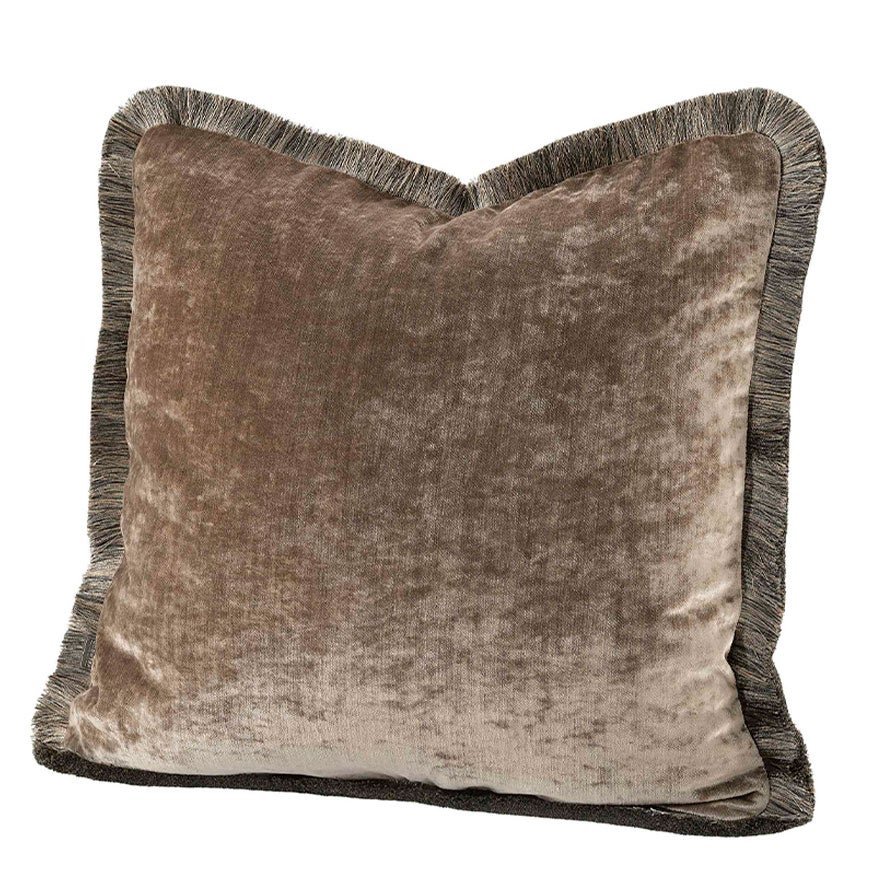 Artwood, Garda Velvet Beige Kuddfodral Fringe 50X50