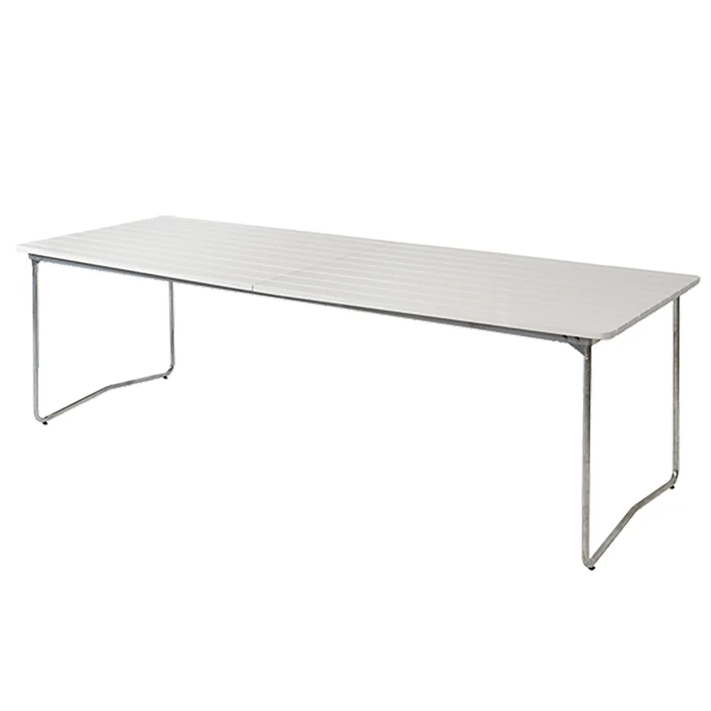 Grythyttan Stålmöbler, Matbord B31 230 Vitlackad ek / varmförzinkat stativ