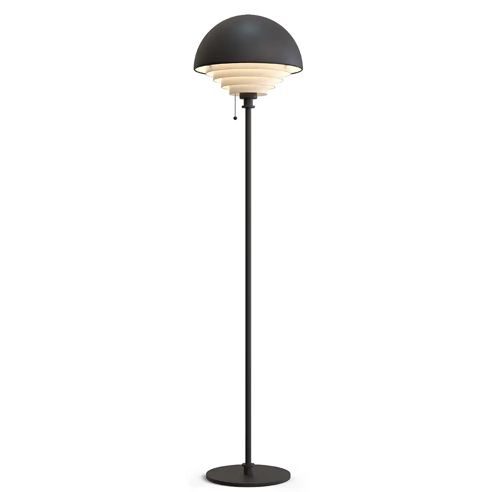 Herstal, Motown golvlampa svart E27