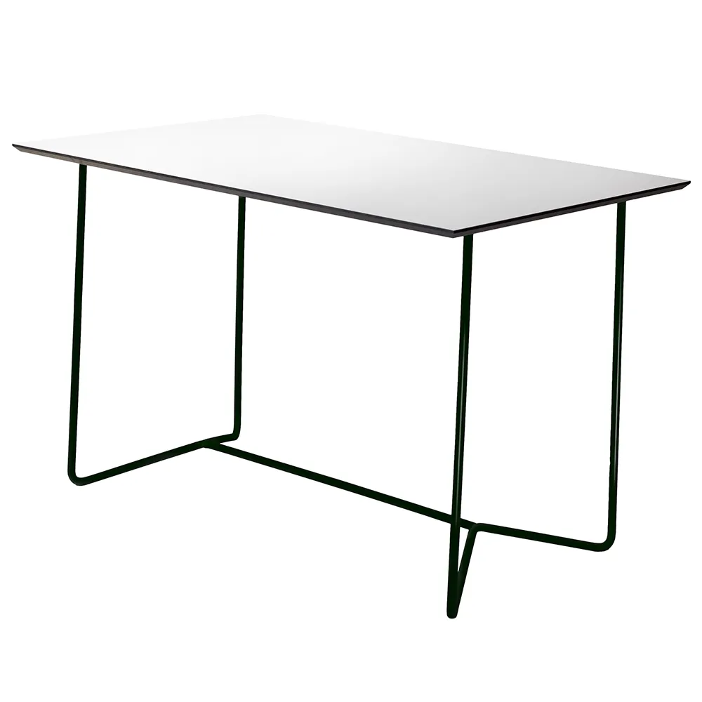 Grythyttan Stålmöbler, High Tech Bord 70 X 110Cm Vit laminat/svart stativ