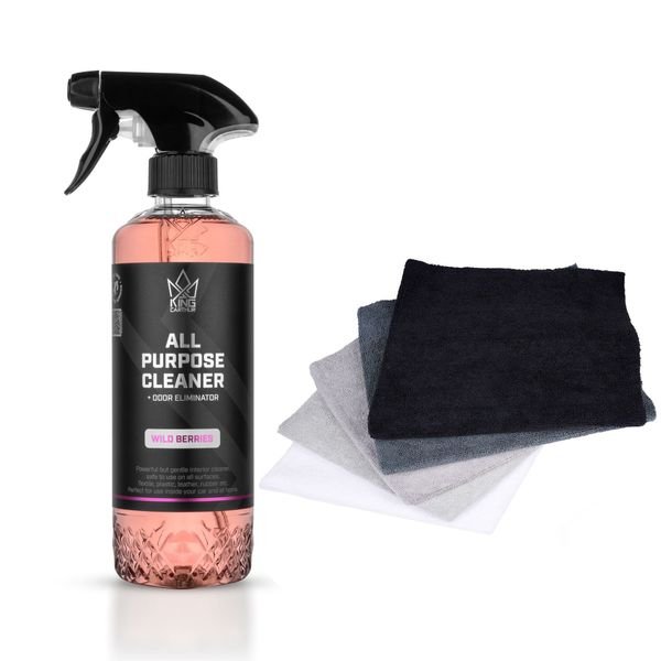 Interiörrengöring King Carthur APC + Odor Eliminator Wild Berries, 500 ml, 500 ml + 5 st Mikrofiberdukar