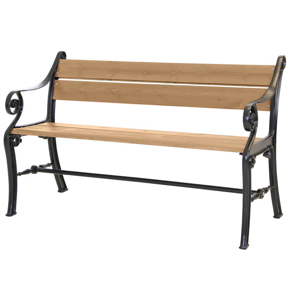 Brafab, Köpenhamn parkbänk Svart/Brun Furu