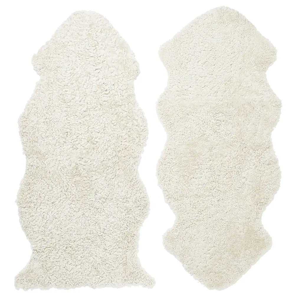 Skinnwille, Curly fårskinn 1,5 Beige Moonlight