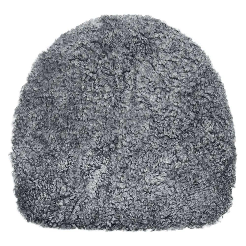 Skinnwille, Curly forma Sittplätt fårskinn 36 cm Charcoal Grey
