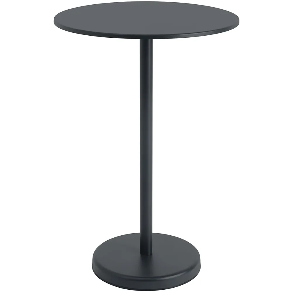 Muuto, Linear Steel Barbord Ø70 cm Anthracite Black