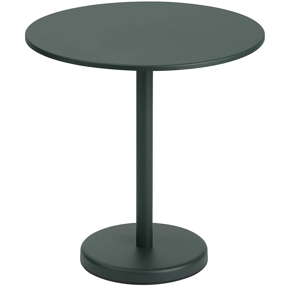 Muuto, Linear Steel Cafébord Ø70 cm Dark Green