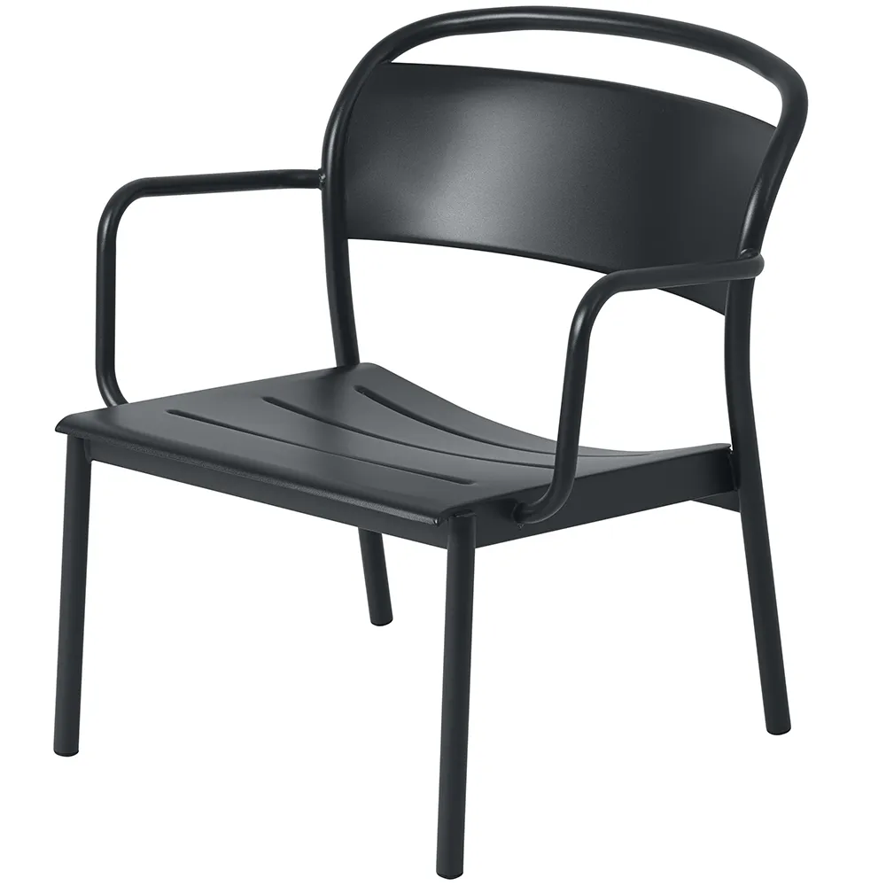 Muuto, Linear Steel Fåtölj Anthracite Black
