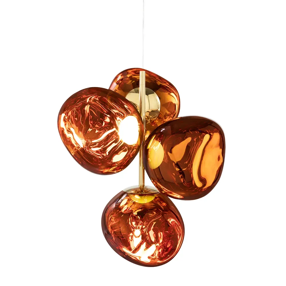 Tom Dixon, Melt Chandelier Mini Takkrona Copper LED