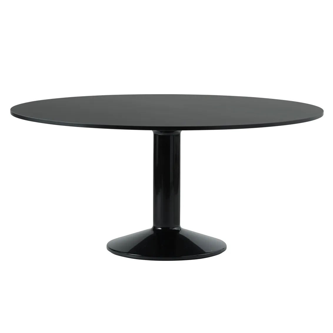 Muuto, Midst matbord 160 cm - Black Linoleum Black