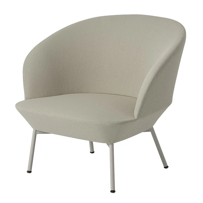 Muuto, Oslo Lounge Chair Tube Base - Vidar 146 Grey