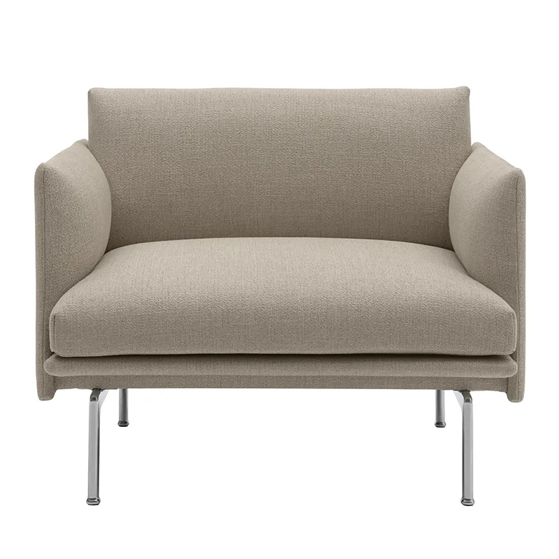 Muuto, Outline Chair Polished Aluminum Base - Ecriture 240