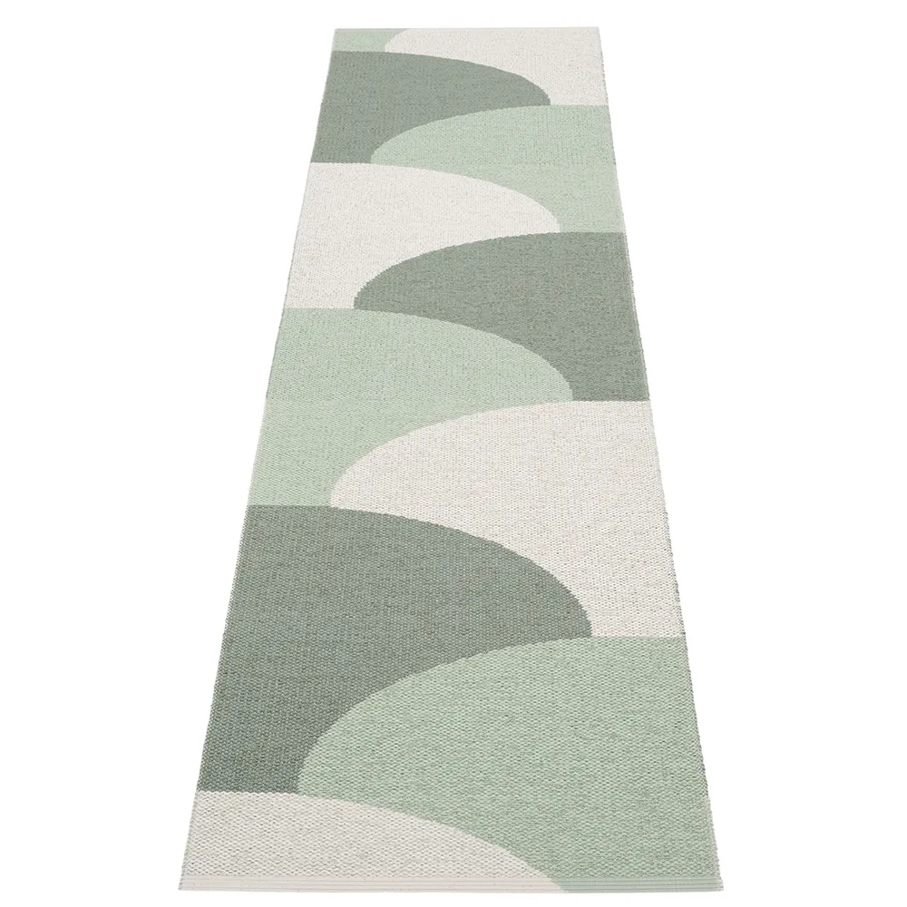 Pappelina, Hill matta Army/Misty Mint/Fossil Grey 70 x 270cm