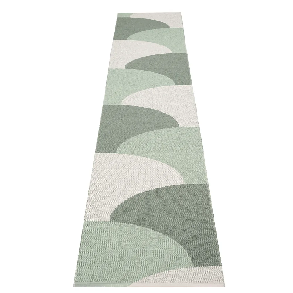 Pappelina, Hill matta Army/Misty Mint/Fossil Grey 70 x 360cm