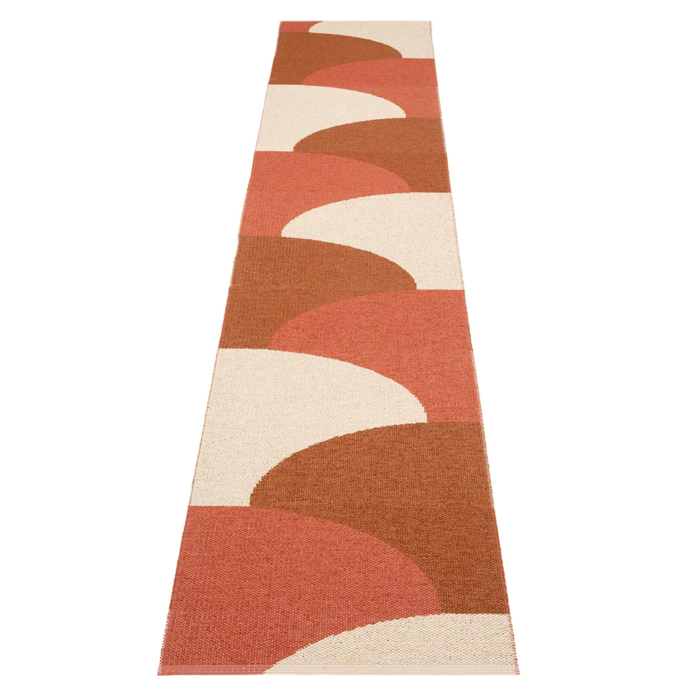 Pappelina, Hill matta Brick/Rust/Cream 70 x 360cm