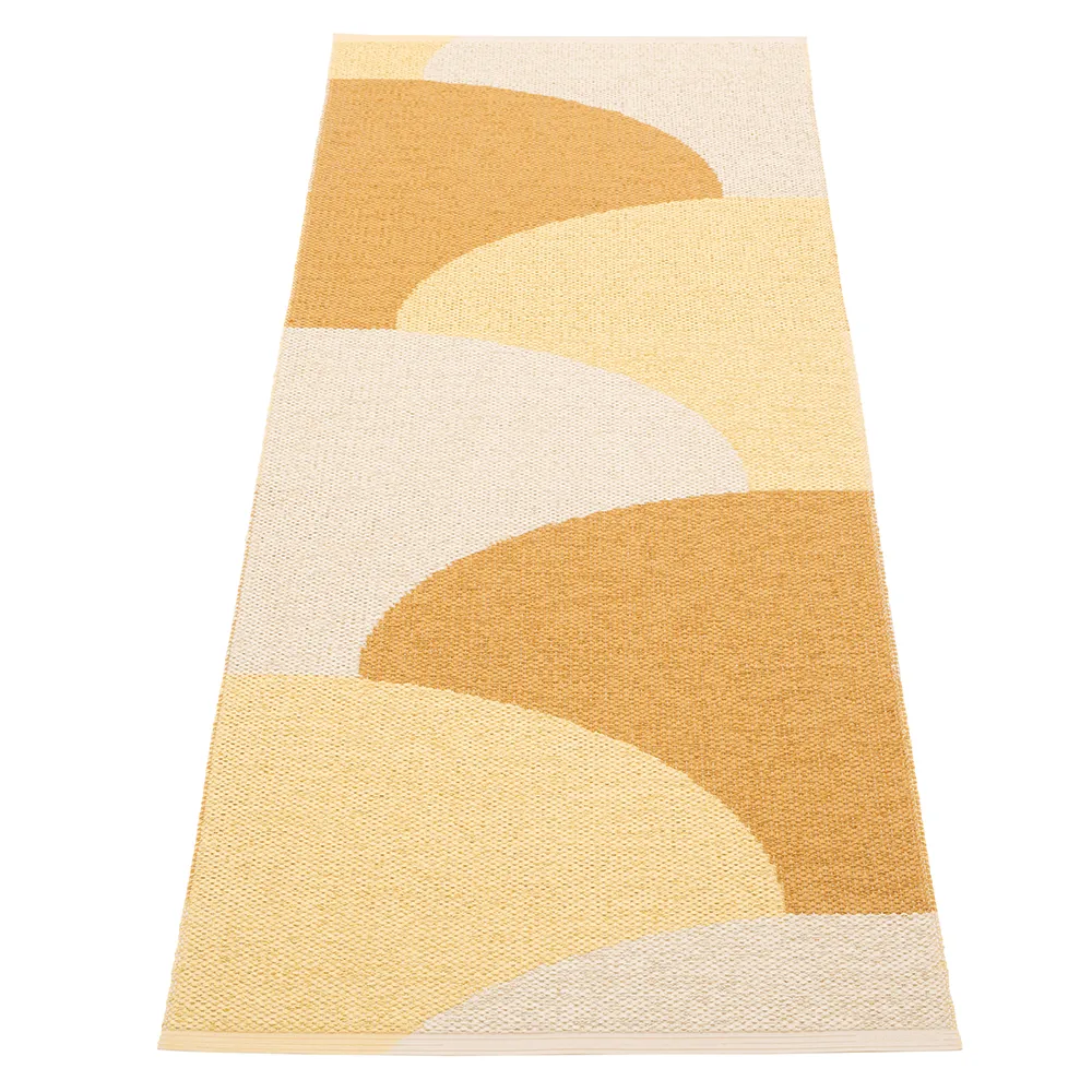 Pappelina, Hill matta Ochre/Pale yellow/Cream 70 x 180cm