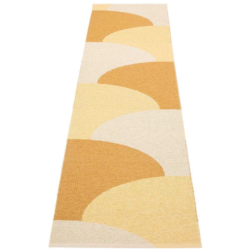 Pappelina, Hill matta Ochre/Pale yellow/Cream 70 x 270cm
