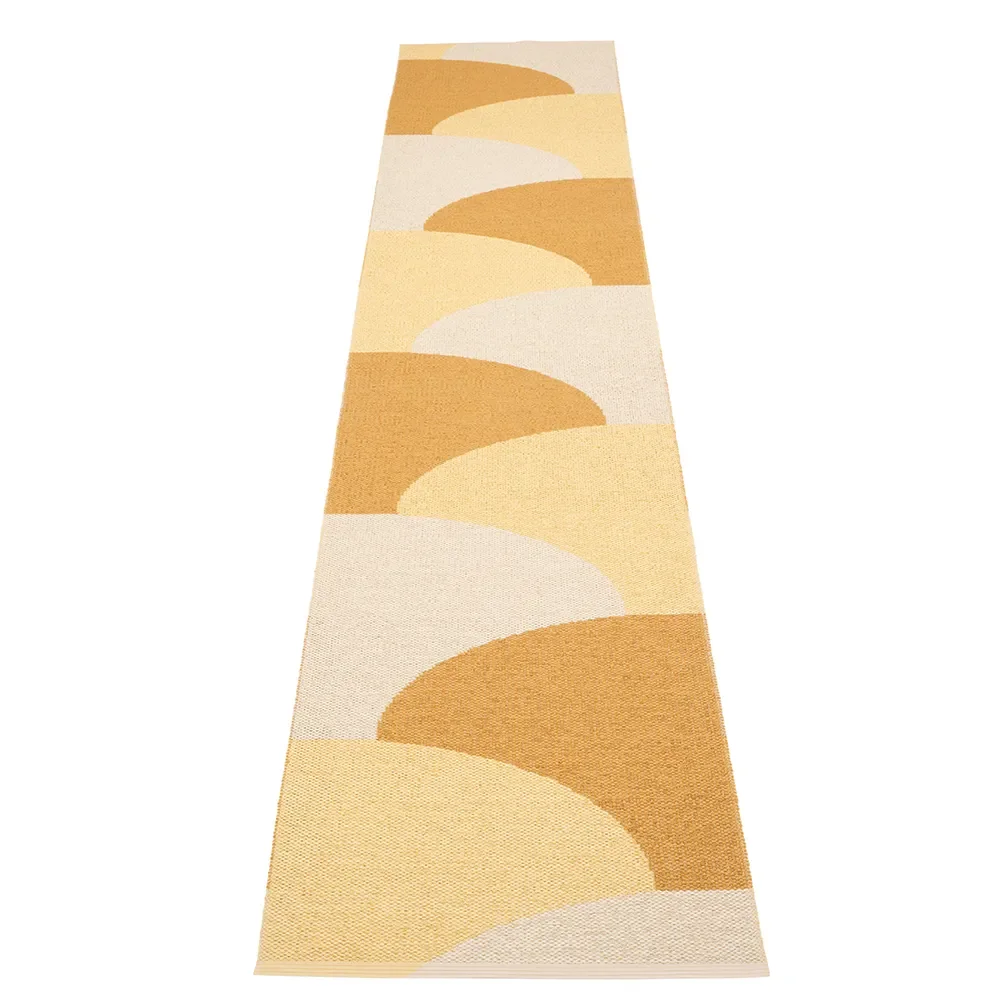 Pappelina, Hill matta Ochre/Pale yellow/Cream 70 x 360cm