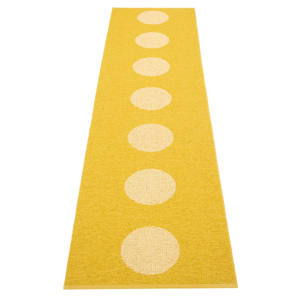 Pappelina, Vera Pop matta Mustard/Pale Yellow 70 x 280cm