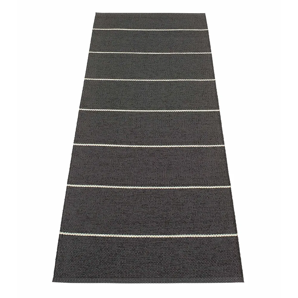 Pappelina, Lea matta Black/Misty Mint/Vanilla 70 x 225 cm