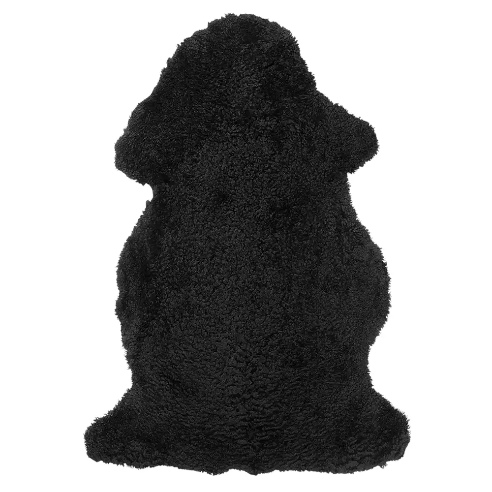 Skinnwille, Curly fårskinn 60x95 cm Black