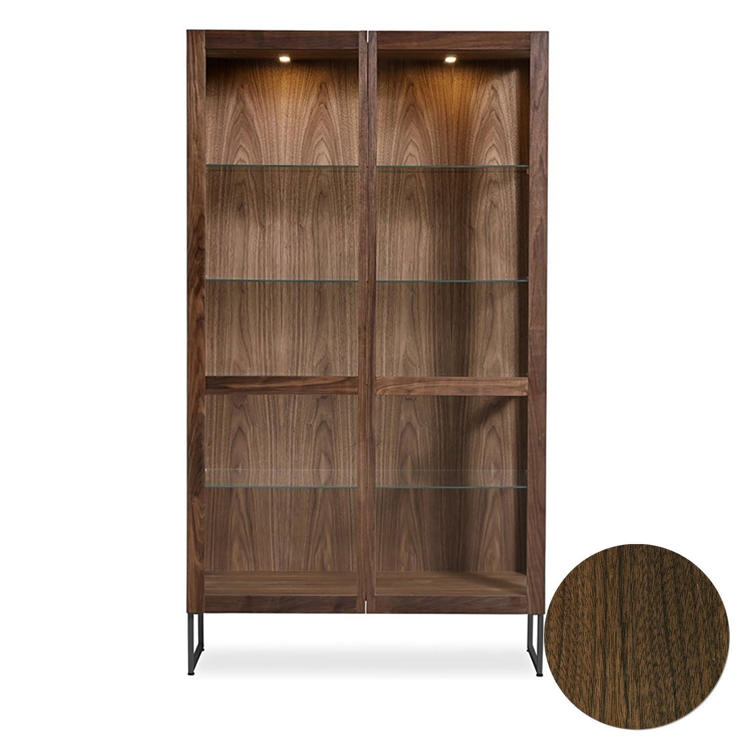 Skovby, Sm452 Vitrinskåp Valnöt Lack 100X43X162Cm