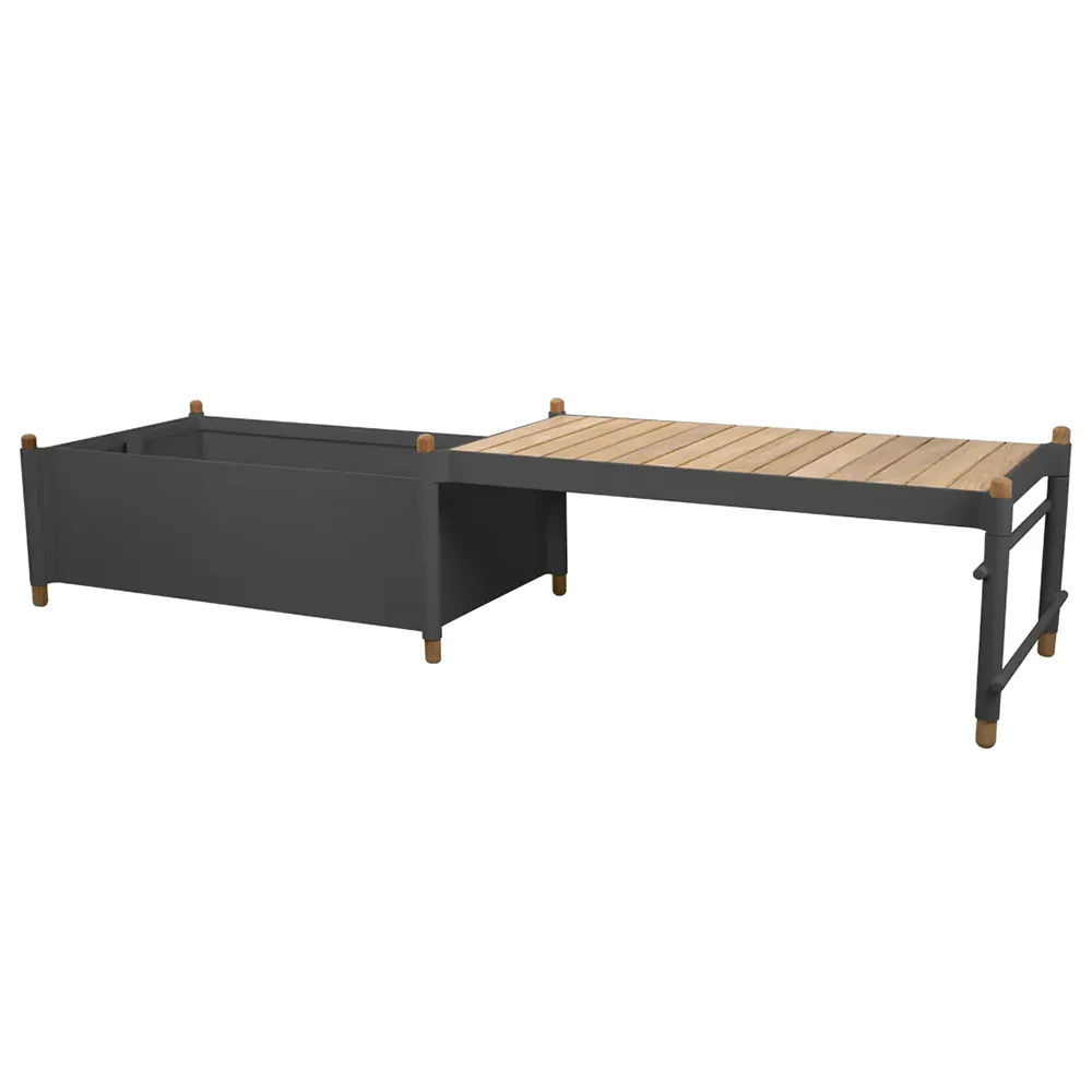 Cane-line, Sticks planter med bänk Teak/Grey