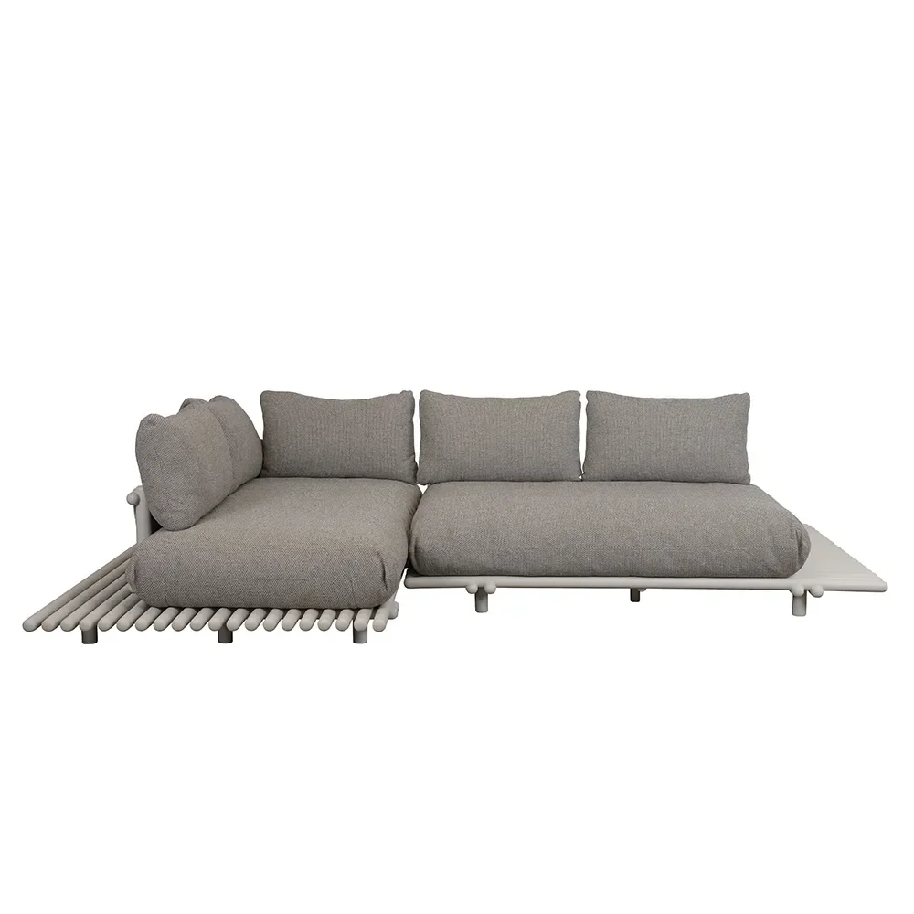 Cane-line, Sticks hörnsoffa  Alu/light brown