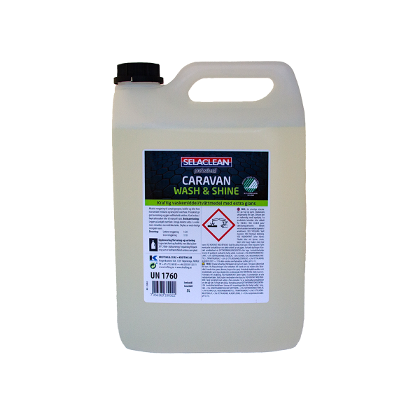 Förtvättsmedel Selaclean Professional Caravan Wash&Shine, 5000 ml